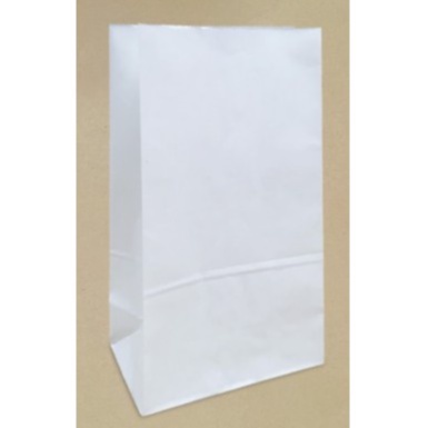 NSB ถุงกระดาษขาวใส่ขนมกันมันซึม S 12.5x7.8x23.5ซม. (บรรจุ 500ใบ / แพ็ค)