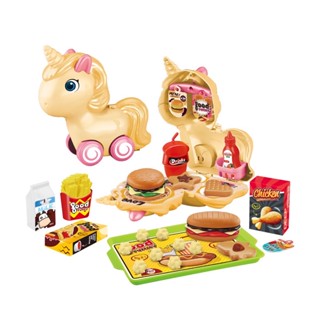 Unicorn Fast Food Set ยูนิคอร์น กระเป๋า ฟาสฟู้ด 29 ชิ้น