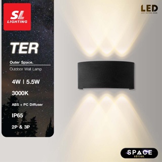 SL LIGHTING | Outer Space โคมไฟติดผนังภายนอก LED 4W &amp; 5.5W &amp; 8W 3000K วัสดุ ABS รุ่น TER-06 (2P,3P,4P)