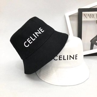 หมวกบักเก็ต ป้องกันแดด ลายตัวอักษร Celine แฟชั่นฤดูร้อน มีสีดํา สีขาว