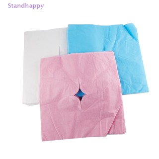 Standhappy ใหม่ แผ่นหมอนรองคอ แบบใช้แล้วทิ้ง สําหรับนวดหน้า 100 ชิ้น