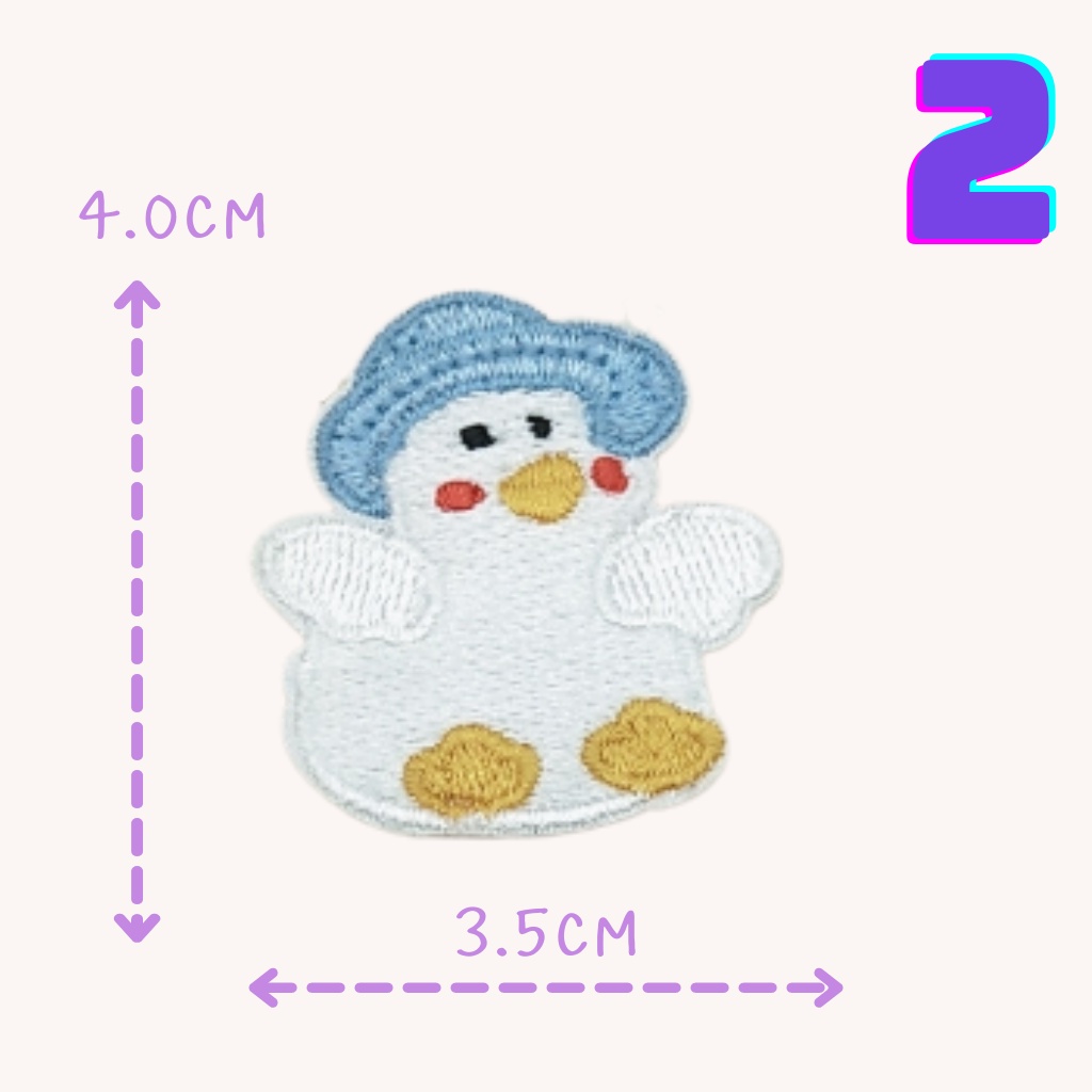 10บาททุกชิ้น DIY:ตัวรีดติดเสื้อ อาร์มติดเสื้อ ลายน่ารัก เป็ดเหลือง yellow duck ใช้เตารีดรีดติดลงผ้าได้เลยค่ะ ง่ายมากๆๆ