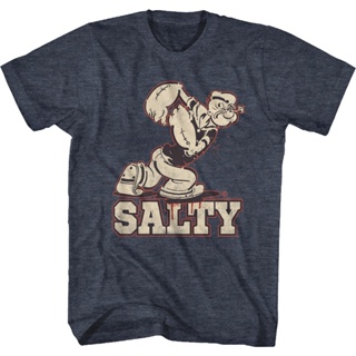 Salty Popeye T-Shirt เสื้อยืดคอกลม เสื้อยืด เสื้อครอปสายฝอ เสื้อยืดไม่ต้องรีด