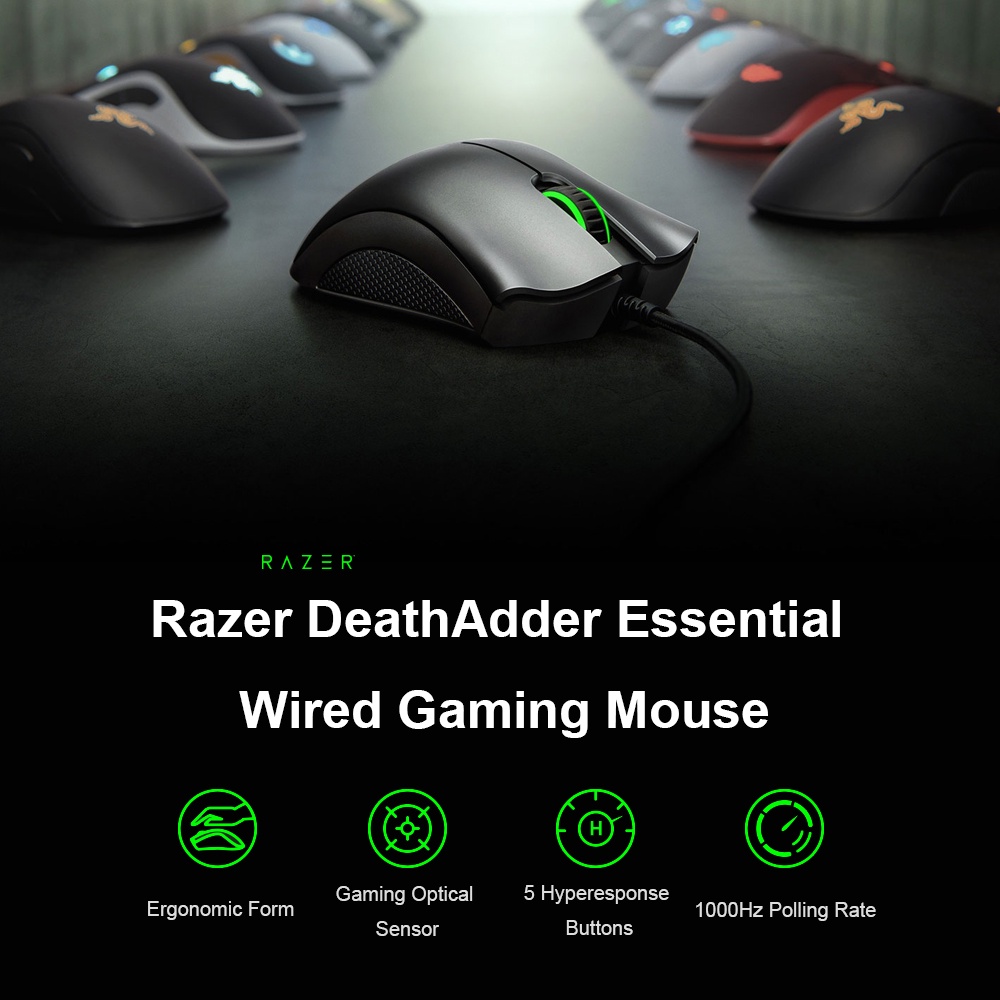 Razer Series Mamba Elite DeathAdder Elite DeathAdde Essential Tournament Edition Razer Basilisk eSports Wired Mousel #8