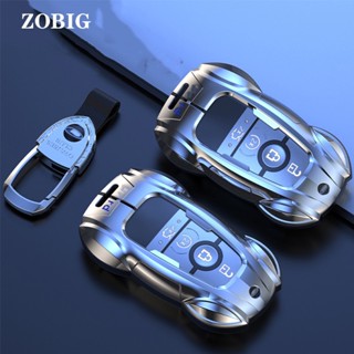 ZOBIG Zinc Alloy for Ford Key fob Cover Key Fob Case for Ford Mustang Explorer Edge Fusion Mondeo F150 F250 F350 F450 ke