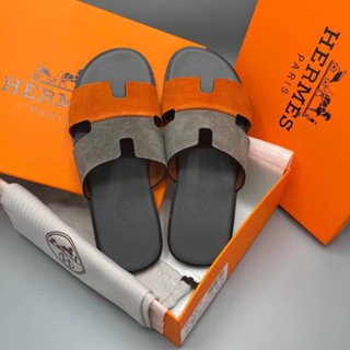 🔥ผ่อนได้🔥รองเท้า Hermes Izmir Suide Sandals [ ส้นแบน ] Size 39 - 44 งาน Original อุปกรณ์ : Full Box Set