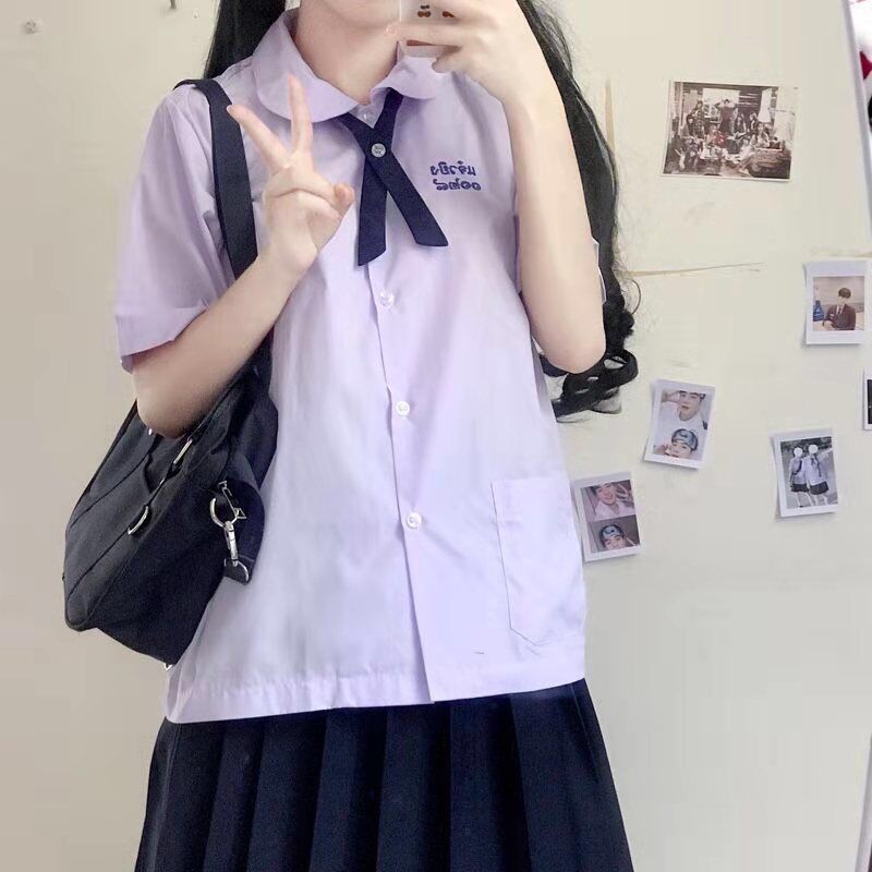 Thai school uniform summer short-sleeved female Thai drama Girl from Nowhere Nanno pleated skirt JK uniform COS clothing #3