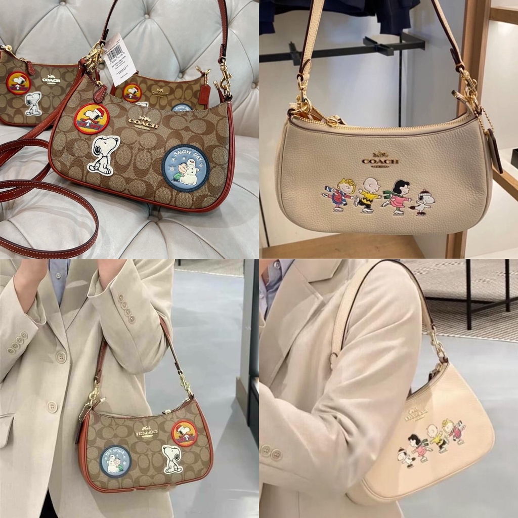 ของแท้100%สินค้าพร้อมส่ง Coach X Peanuts Teri Shoulder Bag CE848/CE861