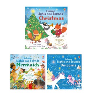 Usborne Light &amp; Sound book Christmas  Unicorns Mermaids หนังสือมีเสียง มีไฟ