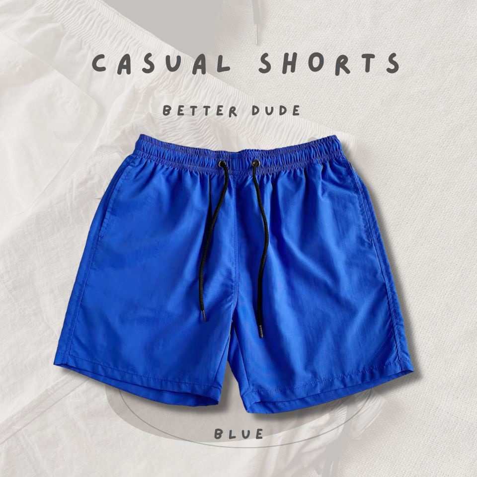 พร้อมส่ง กางเกงขาสั้น CASUAL SHORTS น้ำเงิน (BLUE)