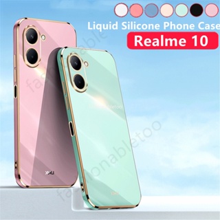 เคสซิลิโคนนิ่ม ทรงสี่เหลี่ยม กันกระแทก สําหรับ Realme 10 pro plus 10pro+ 10T 10s Realme10 pro Realme10pro Realme10T 4G 5G