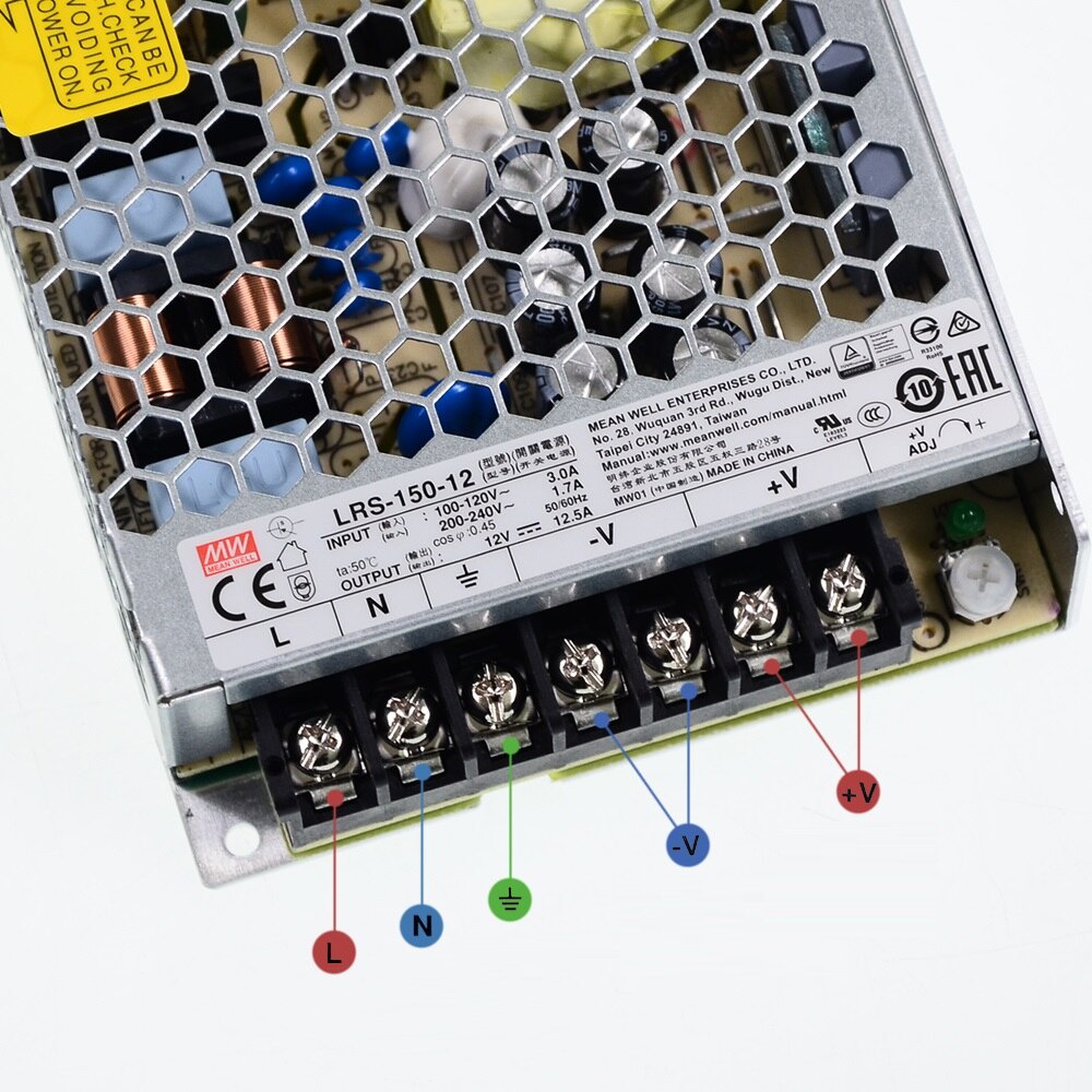 MEANWELL POWER SUPPLY LRS-150-12, LRS-150-15, LRS-150-24, LRS-150-36, LRS-150-48