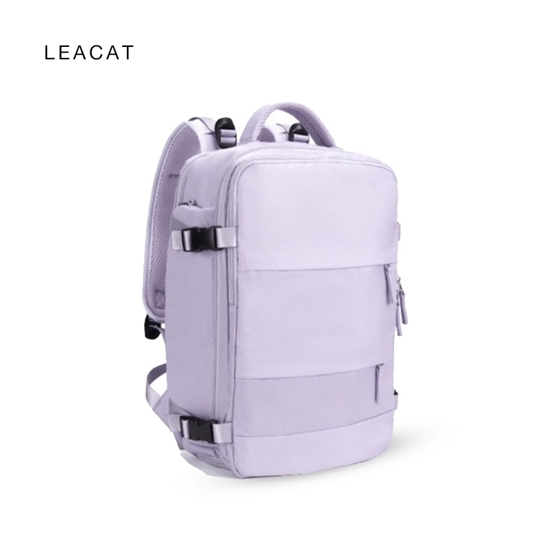 Leacat 50L กระเป๋าเป้สะพายหลัง เดินทาง ทํางาน กระเป๋าเป้สะพายหลัง กันน้ํา 17 นิ้ว พร้อมกระเป๋ารองเท้าอิสระ สําหรับ unisex
