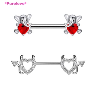 Purelove&gt; ใหม่ จิวแหวนสเตนเลส รูปแมงมุม ผีเสื้อ คริสตัล เซ็กซี่ สําหรับผู้หญิง 1 ชิ้น