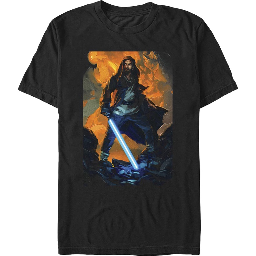 Obi-Wan Kenobi Painting Star Wars T-Shirt เสื้อยืดน่ารักๆ เสื้อยืดถูกๆ