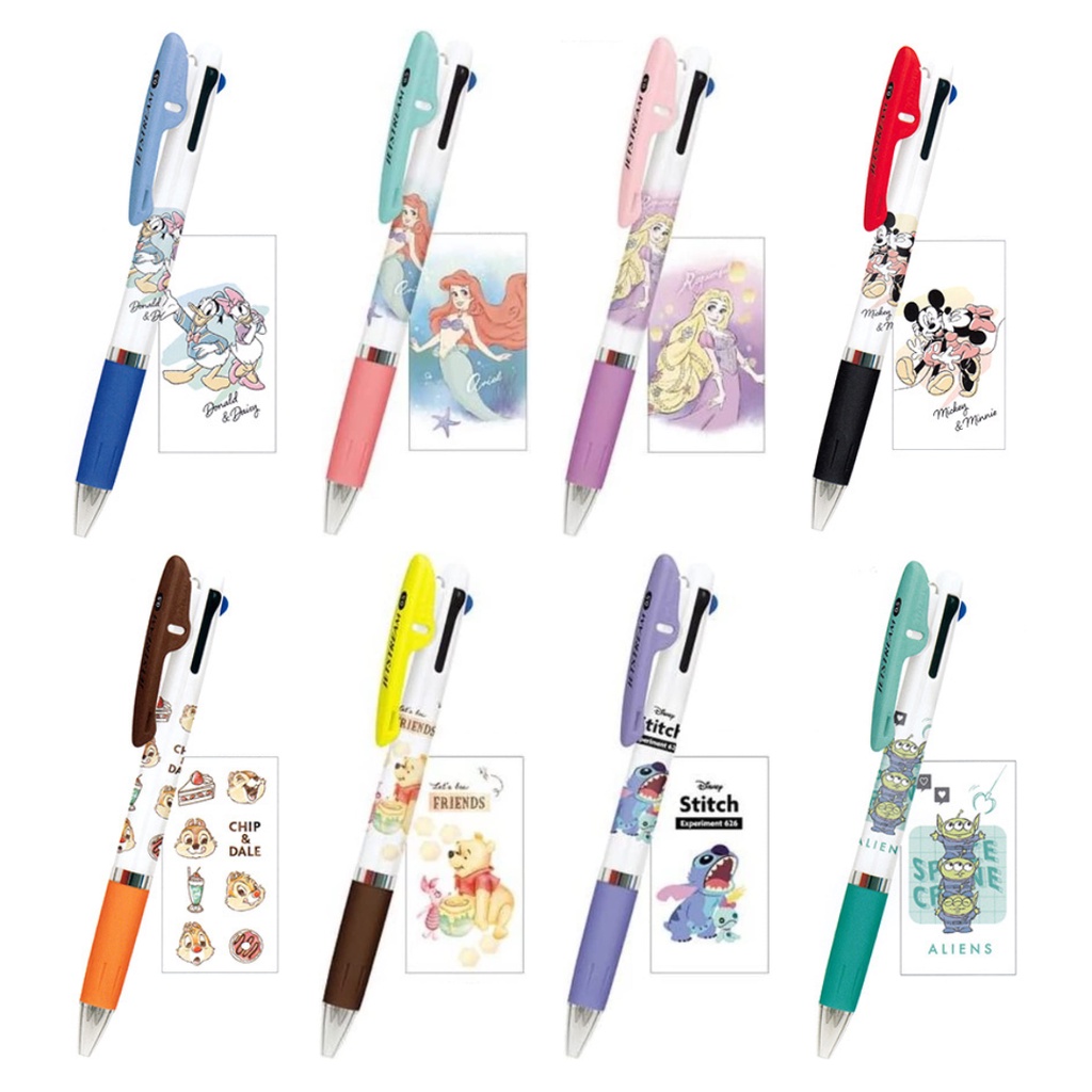 Uni Jetstream 3 สี Multi ปากกา Disney Donald Duck Chip n Dale Winnie the Pooh Little Mermaid Ariel R