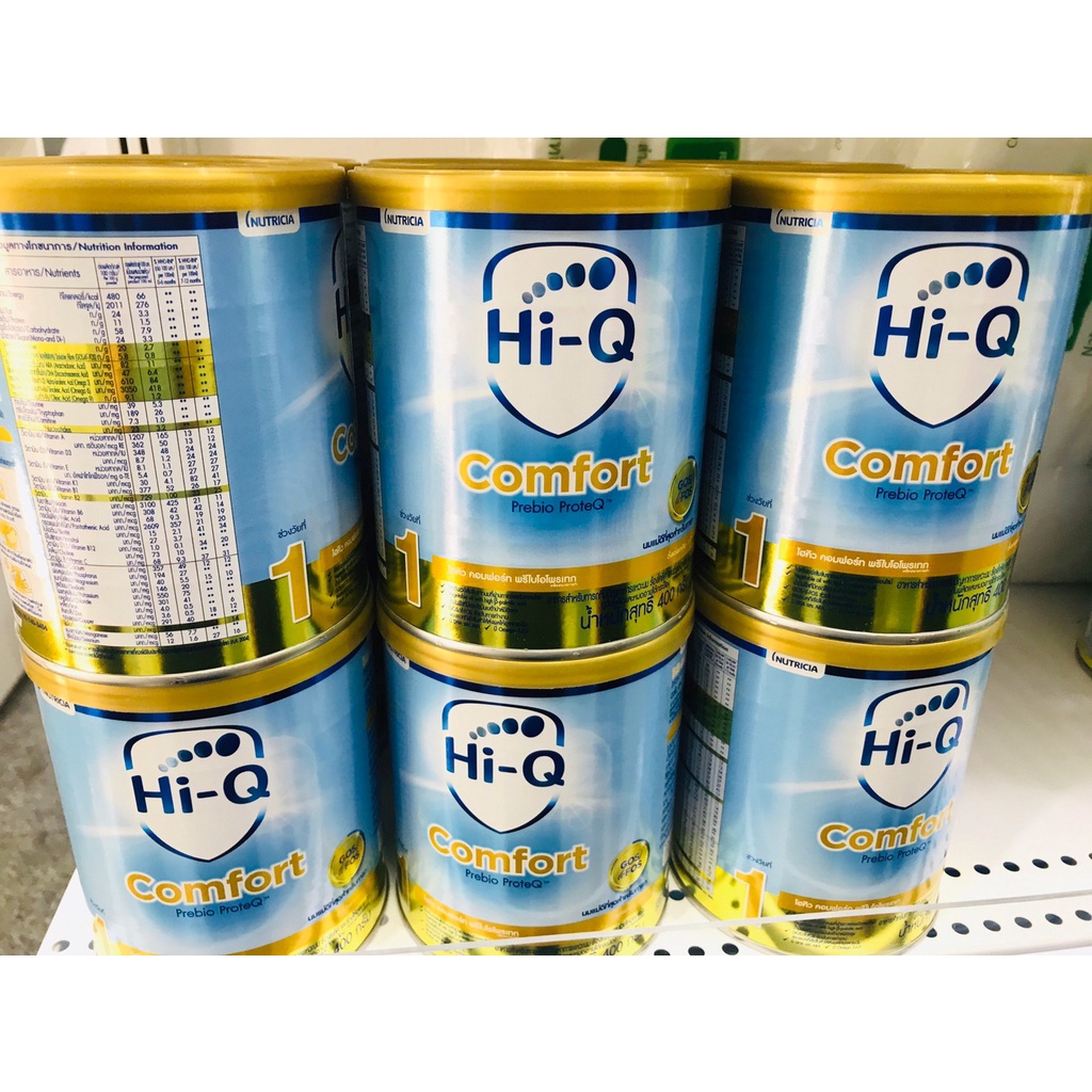 ไฮคิว คอมฟอร์ท พรีไบโอโพรเทก สูตร 1 ขนาด 400 กรัม นมสูตรเฉพาะสำหรับเด็กทารกแรกเกิด - 1 ปี Hi-Q Comfo
