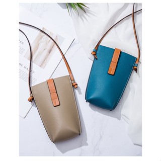 Genodern กระเป๋าสะพายข้าง หนังแท้ ขนาดเล็ก แนวตั้ง ใส่โทรศัพ…