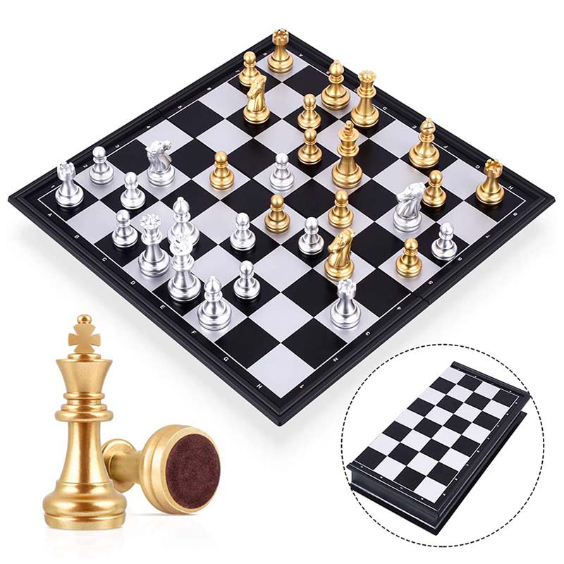 25/36cm Big Size Medieval Chess Sets With Magnetic Large Chess board 32 Chess Pieces Table Carrom Board Games Figure Set