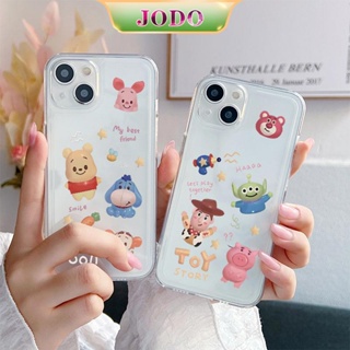 เคสโทรศัพท์มือถือ ซิลิโคนนิ่ม TPU ใส กันกระแทก ลายหมู และหมี สําหรับ iPhone 14 13 12 11 Promax 6 6S 7 8 Plus X XR XSMax SE JODO