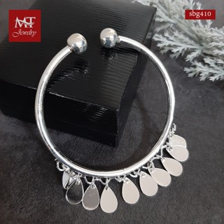 MT กำไลข้อมือเงินแท้ ตุ้งติ้ง ทรงหยดน้ำ ข้อมือ 17, 18 ซม. Solid 925 Sterling Silver Bangle (sbg410) MT Jewelry มณีธารา