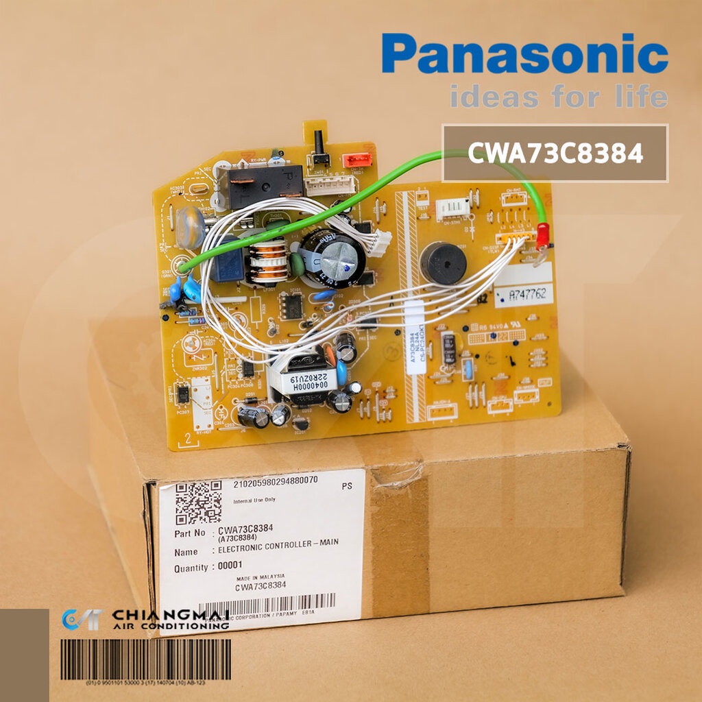 CWA73C8384 แผงวงจรแอร์ Panasonic แผงบอร์ดแอร์พานาโซนิค บอร์ดคอยล์เย็น รุ่น CS-PC24QKT (A747762)