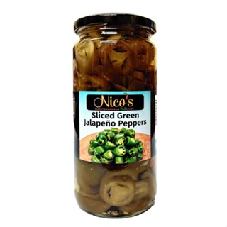 Jalapeno green, sliced 480g - Nicos