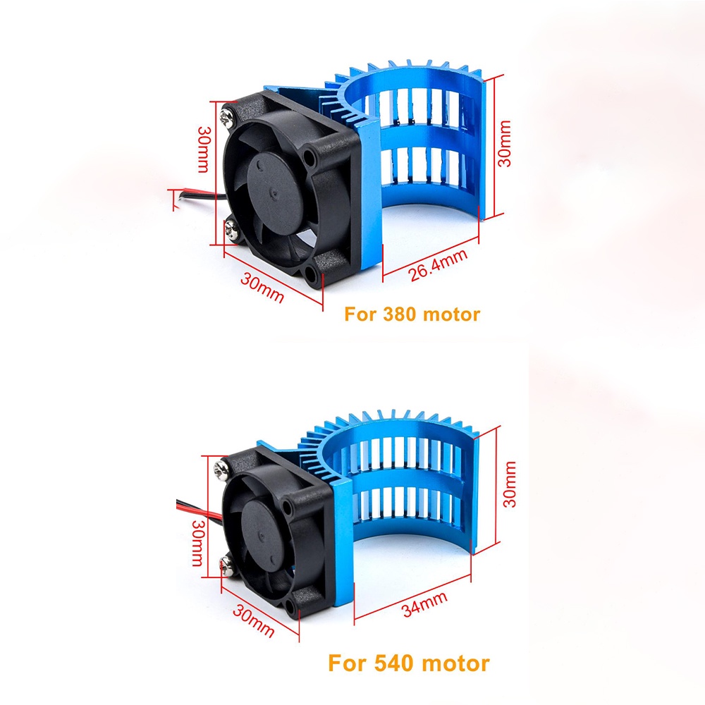 ฮีทซิงค์มอเตอร์ไร้แปรงถ่าน และพัดลมระบายความร้อน 380 540 สําหรับเครื่องยนต์ไฟฟ้า RC model Car HSP 7014 - รูปที่ 4