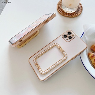 OPPO A16 A16K A16E A54 A73 A93 A94 A95 A76 A36 A83 2020 4G เคสออปโป้ สำหรับ Case Pearls Folding Bracket เคส เคสโทรศัพท์ เคสมือถือ Phone Cases