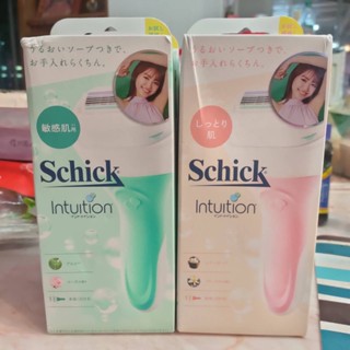 SCHICK INTUITION SENSITIVE CARE  มีดโกนรุ่น Schick Intuition มาพร้อมใบมีด 4 ระดับจากญี่ปุ่น ไม่บาดผิว .