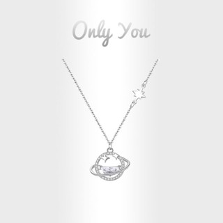 Only You ใหม่ สร้อยคอเงิน S925 จี้เพทาย ลายดาวเคราะห์ ดาว แม่น้ํา จักรวาล หรูหรา เครื่องประดับสตรี 2022