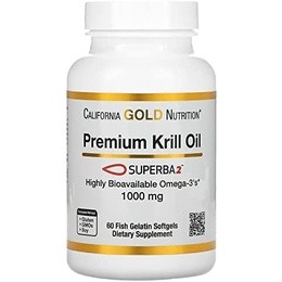 California Gold Nutrition, Premium Krill Oil with Superba2, 1,000 mg, 60 Softgels