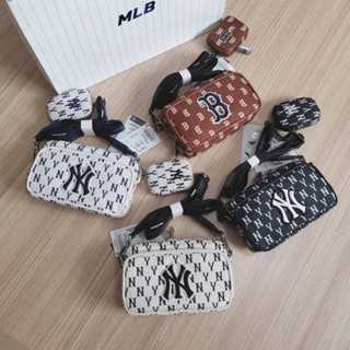 พร้อมส่ง MLB Monogram Mini Cross Bag กระเป๋าสะพายมินิ ใบเล็ก+ กระเป๋าลูก สะพายใบเล็ก มีช่องใส่ของหลายช่อง