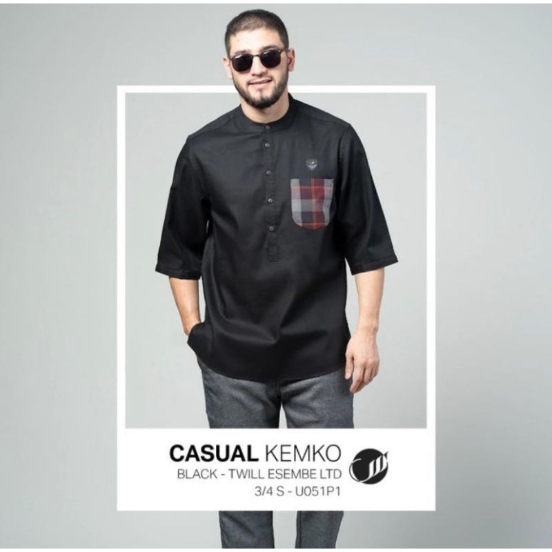 KEMKO CASUAL 3/4 BLACK BY SAMASE U051P1