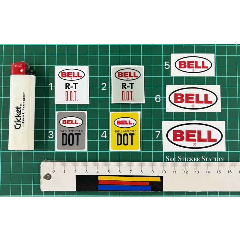Bell (rt / dot / snell) สติ๊กเกอร์ดีไซน์การพิมพ์หมวกกันน็อค bell dot rt snell