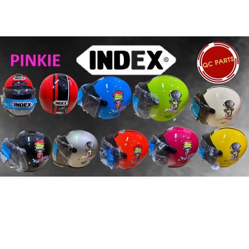 (ถูกสุด แท้100%)หมวกกันน็อคเต็มใบIndex Pinkie รุ่นใหม่ลายใหม่ จัดส่งทุกวัน