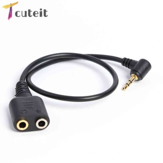 Tcuteit 2.5mm Plug to 3.5mm หูฟัง + สายเคเบิ้ลอะแดปเตอร์แจ็ค สําหรับ Panasonic Phone