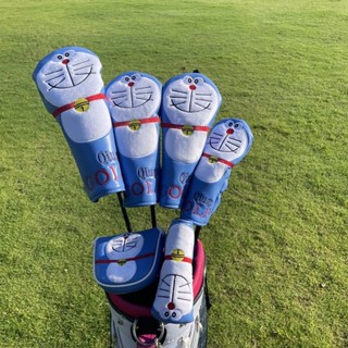 ปลอกคลุมไม้กอล์ฟ โดเรม่อน Doraemon golf clubs cover (rare) PU leather and fur fibers