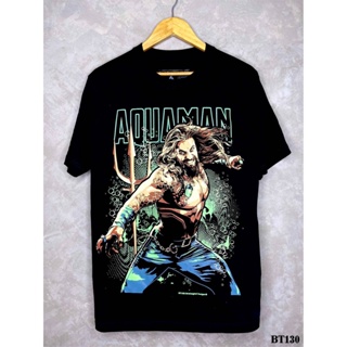 Aquamanเสื้อยืดสีดำสกรีนลายBT130