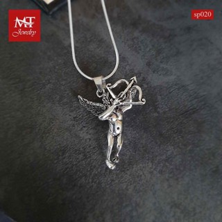 MT จี้เงินแท้ กามเทพ แผลงศร (ขยับได้) งานรมดำ Solid 925 Sterling Oxidized Silver Cupid Movable Pendant (sp020) MT Jewelry มณีธารา