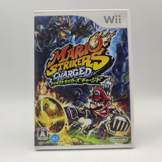 Mario Strikers Charged แผ่นมีรอยบ้าง เล่นได้ แผ่นแท้ Wii JP +มีกล่องใสสวมเพื่อเก็บสะสมให้+