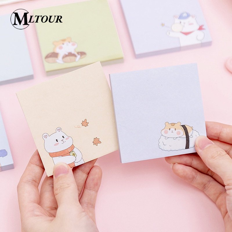 น่ารัก Four Seasons White Bear Note Pad นักเรียนสร้างสรรค์การ์ตูน Sticky Note ข้อความ Sticky Note กระดาษ N ครั้งโพสต์