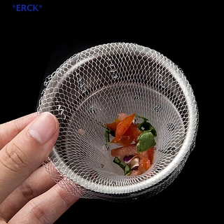 Erck> ถุงตาข่ายกรองท่อระบายน้ํา ป้องกันเส้นผม สําหรับอ่างล้างจาน ห้องน้ํา 100 ชิ้น