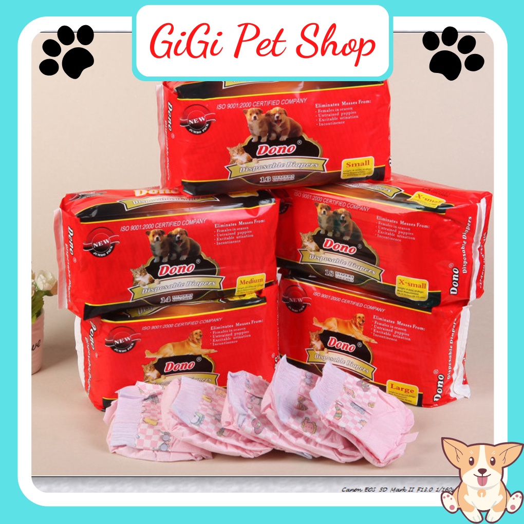 ผ้าอ้อม Dono สําหรับสุนัขและแมวชายและหญิงหลายขนาด ยางยืด นุ่ม เบาสุดๆ ดูดซับได้ดี อุปกรณ์สัตว์เลี้ยง