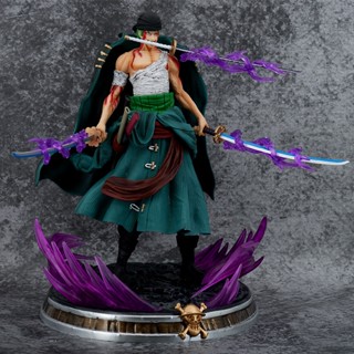 โมเดลฟิกเกอร์อนิเมะ One Piece GK Series Three-Knife Flow Domineering สําหรับตกแต่ง