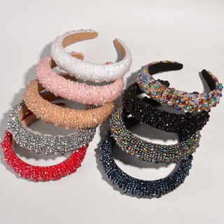 ที่คาดผม ประดับเพชรคริสตัล พลอยเทียม หลากสี หรูหรา เครื่องปร…