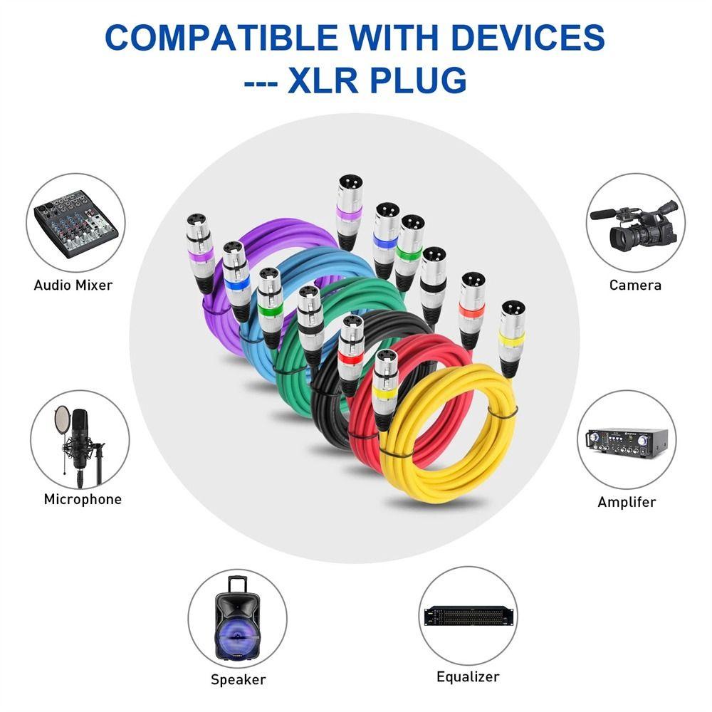 Anorman XLR สาย 0.3 M 1 M 1.8 M ทนทานป ้ องกันสายสัญญาณเสียงไมโครโฟนเครื ่ องขยายเสียงสําหรับ Mixer ไมโครโฟน Canon Plug สายสัญญาณเสียง