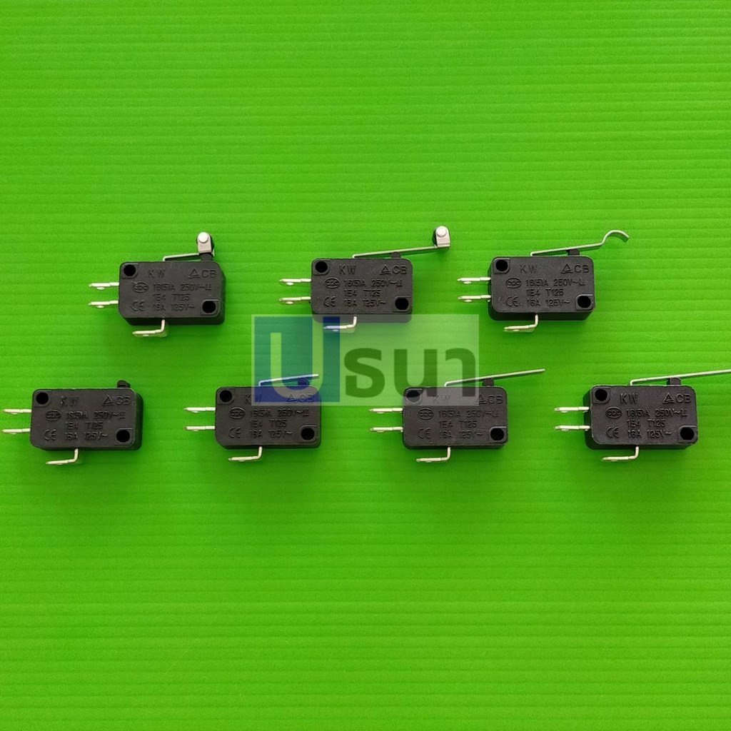 สวิทช์ ไมโครสวิทช์ ลิมิตสวิทช์ Micro Switch Limit Switch 3 ขา 16A 250V #KW ดำ (1 ตัว) – โปรปัง