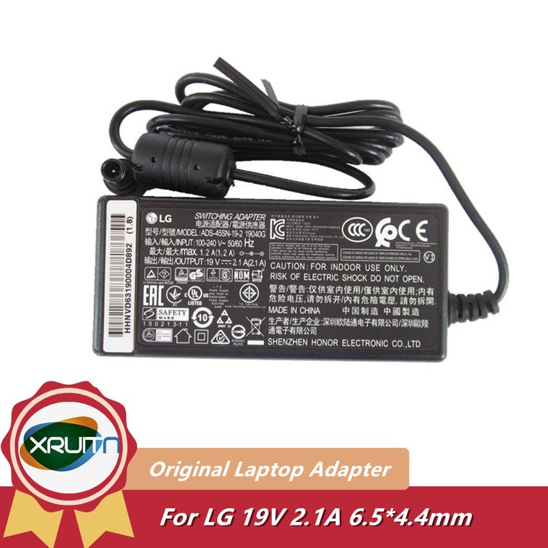 19V 2.1A 6.5*4.4 มม.สลับอะแดปเตอร์ AC Power Charger สําหรับ LG 24 นิ้ว LED LCD Monitor E1948SX LCAP2