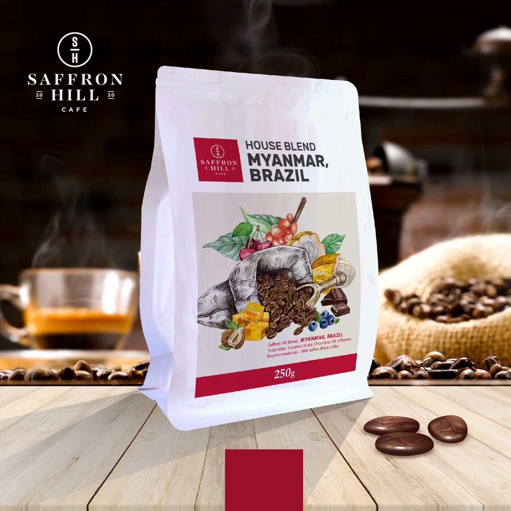 เมล็ดกาแฟคั่ว House Blend  [Saffron hill cafe]